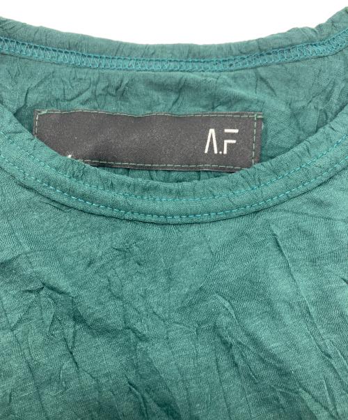 A.F ARTEFACT（エーエフ アーティファクト）A.F ARTEFACT (エーエフ アーティファクト) ガーゼワッシャーオーバーサイズTee グリーン サイズ:3 未使用品の古着・服飾アイテム