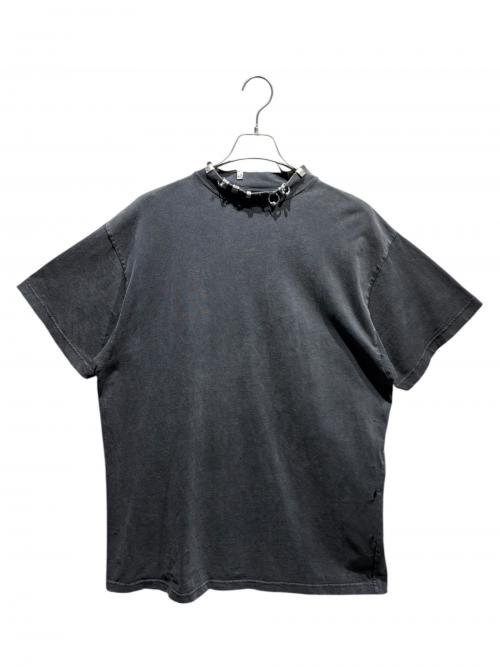 BALENCIAGA（バレンシアガ）BALENCIAGA (バレンシアガ) Pierced T-ShirtピアスTシャツ/761460 チャコールグレー サイズ:Lの古着・服飾アイテム