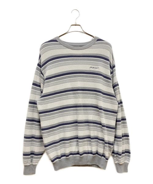 YARDSALE（ヤードセール）YARDSALE (ヤードセール) ボーダーニット グレー サイズ:SIZE XLの古着・服飾アイテム