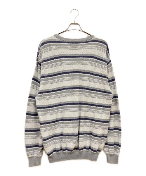 YARDSALE（ヤードセール）YARDSALE (ヤードセール) ボーダーニット グレー サイズ:SIZE XLの古着・服飾アイテム