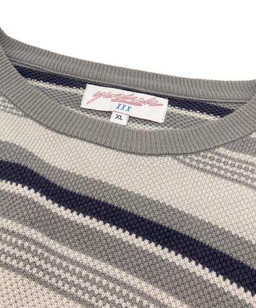 YARDSALE（ヤードセール）YARDSALE (ヤードセール) ボーダーニット グレー サイズ:SIZE XLの古着・服飾アイテム