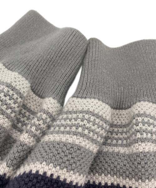 YARDSALE（ヤードセール）YARDSALE (ヤードセール) ボーダーニット グレー サイズ:SIZE XLの古着・服飾アイテム