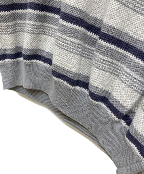 YARDSALE（ヤードセール）YARDSALE (ヤードセール) ボーダーニット グレー サイズ:SIZE XLの古着・服飾アイテム