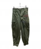 SEYNTEXセンテックス）の古着「ペイントカーゴパンツ」｜オリーブ