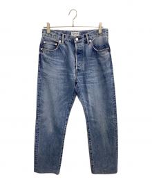 RON HERMAN DENIM（ロンハーマンデニム）の古着「リサイクルコットン ユーズド スリムストレートフィット デニムパンツ」｜インディゴ