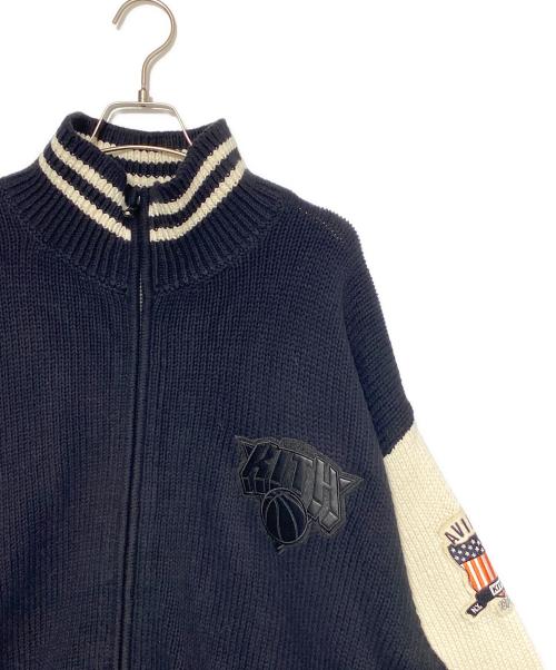 KITH（キス）KITH (キス) AVIREX (アヴィレックス) The New York Knicks Wyona Full Zip Sweater ブラック サイズ:XXLの古着・服飾アイテム