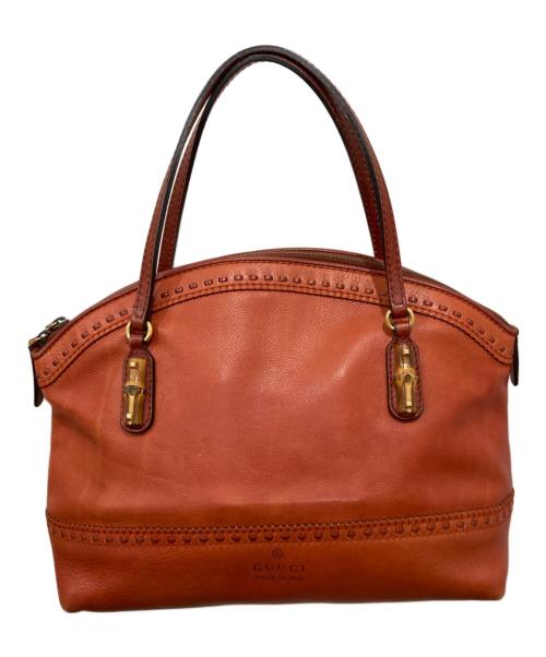 GUCCI（グッチ）GUCCI (グッチ) レイドバッククラフティバンブーハンドバッグ ブラウンの古着・服飾アイテム