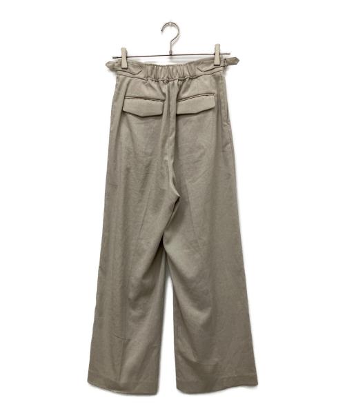SHIPS（シップス）SHIPS (シップス) 麻調合繊2タックワイドパンツ ベージュ サイズ:36の古着・服飾アイテム