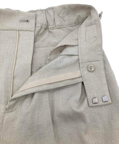 SHIPS（シップス）SHIPS (シップス) 麻調合繊2タックワイドパンツ ベージュ サイズ:36の古着・服飾アイテム
