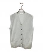 SALON adam et rope'サロンアダムエロペ）の古着「ドライタッチメタルボタンニットジレ」｜グレー