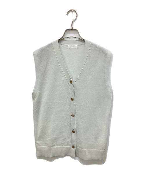 SALON adam et rope'（サロンアダムエロペ）SALON adam et rope' (サロンアダムエロペ) ドライタッチメタルボタンニットジレ グレー サイズ:Freeの古着・服飾アイテム