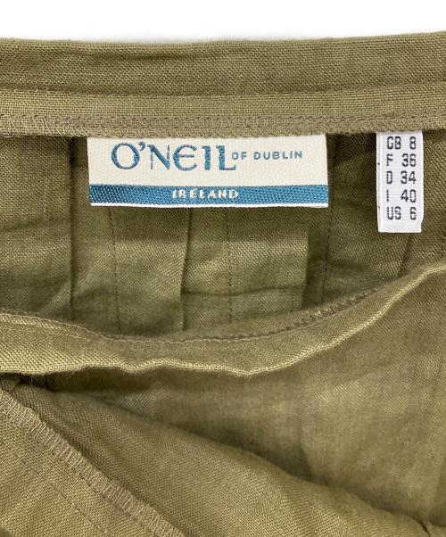 O'NEIL OF DUBLIN（オニールオブダブリン）O'NEIL OF DUBLIN (オニールオブダブリン) リネンスカート カーキ サイズ:36の古着・服飾アイテム