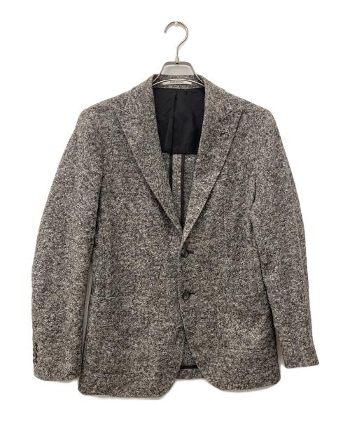TAGLIATORE（タリアトーレ）TAGLIATORE (タリアトーレ) ニットテーラードジャケット ブラウン サイズ:46の古着・服飾アイテム