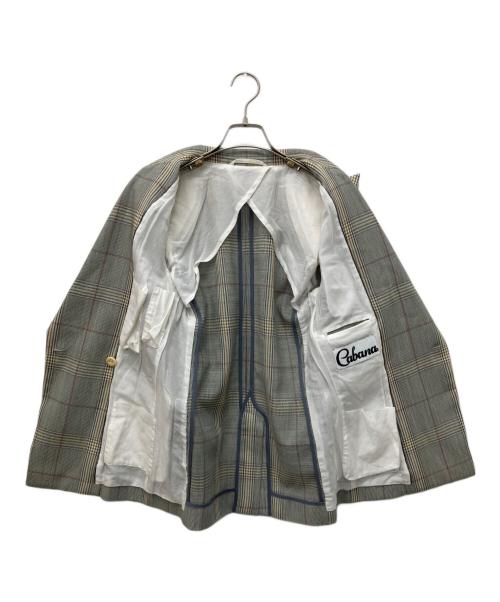 CABANA（カバナ）Cabana (カバナ) ウールコットンシルク ダブルジャケット グレー サイズ:36の古着・服飾アイテム