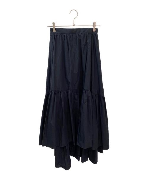 patou（パトゥ）patou (パトゥ) オーガニックコットン マキシ ティアードスカート ブラック サイズ:36の古着・服飾アイテム
