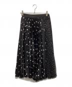 sacaiサカイ）の古着「ポルカドット プリーツスカート」｜ブラック