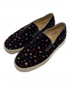 Christian Louboutinクリスチャン・ルブタン）の古着「ビジュー スリッポン」｜ブラック