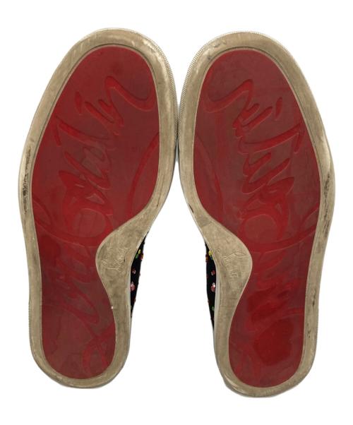 Christian Louboutin（クリスチャン・ルブタン）Christian Louboutin (クリスチャン・ルブタン) ビジュー スリッポン ブラック サイズ:36の古着・服飾アイテム
