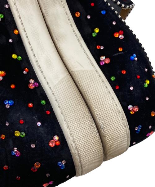 Christian Louboutin（クリスチャン・ルブタン）Christian Louboutin (クリスチャン・ルブタン) ビジュー スリッポン ブラック サイズ:36の古着・服飾アイテム