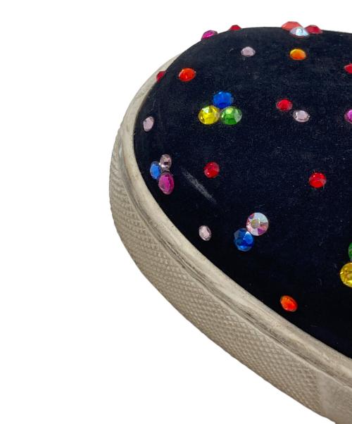 Christian Louboutin（クリスチャン・ルブタン）Christian Louboutin (クリスチャン・ルブタン) ビジュー スリッポン ブラック サイズ:36の古着・服飾アイテム