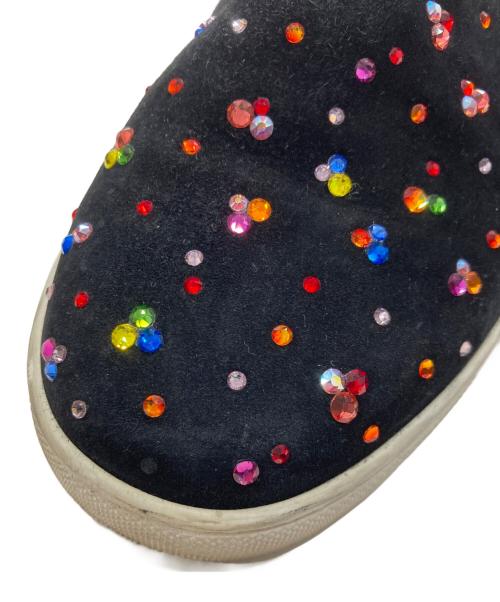 Christian Louboutin（クリスチャン・ルブタン）Christian Louboutin (クリスチャン・ルブタン) ビジュー スリッポン ブラック サイズ:36の古着・服飾アイテム