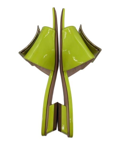 Roger Vivier（ロジェ ヴィヴィエ）Roger Vivier (ロジェ ヴィヴィエ) LOVE METAL BUCKLE MULE グリーン サイズ:36の古着・服飾アイテム