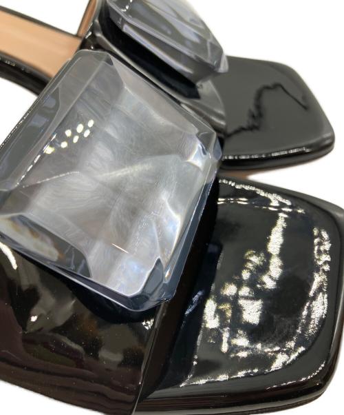 Gianvito Rossi（ジャンヴィト ロッシ）Gianvito Rossi (ジャンヴィト ロッシ) JAIPUR SLIDE ヒールサンダル ブラック サイズ:36の古着・服飾アイテム