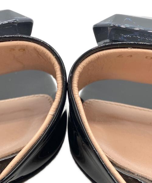Gianvito Rossi（ジャンヴィト ロッシ）Gianvito Rossi (ジャンヴィト ロッシ) JAIPUR SLIDE ヒールサンダル ブラック サイズ:36の古着・服飾アイテム