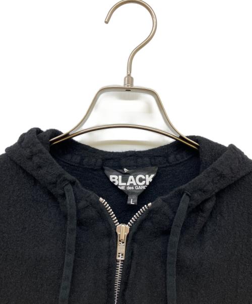 BLACK COMME des GARCONS（ブラックコムデギャルソン）BLACK COMME des GARCONS (ブラックコムデギャルソン) ウール縮絨ジップベスト ブラック サイズ:Lの古着・服飾アイテム