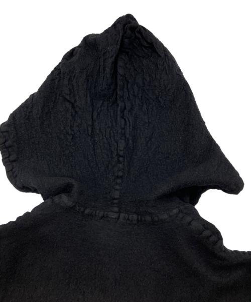 BLACK COMME des GARCONS（ブラックコムデギャルソン）BLACK COMME des GARCONS (ブラックコムデギャルソン) ウール縮絨ジップベスト ブラック サイズ:Lの古着・服飾アイテム