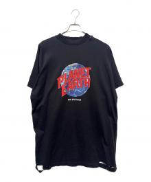 BALENCIAGA（バレンシアガ）の古着「PRANET EARTH OVERSIZED T-SHIRT」｜ブラック