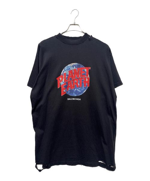 BALENCIAGA（バレンシアガ）BALENCIAGA (バレンシアガ) PRANET EARTH OVERSIZED T-SHIRT ブラック サイズ:2の古着・服飾アイテム