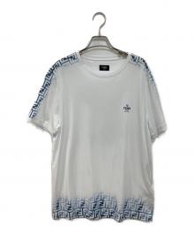 FENDI（フェンディ）の古着「FFモノグラム グラデーションTシャツ」｜ホワイト×ブルー