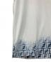 中古・古着 FENDI (フェンディ) FFモノグラム グラデーションTシャツ ホワイト×ブルー サイズ:XL：20000円