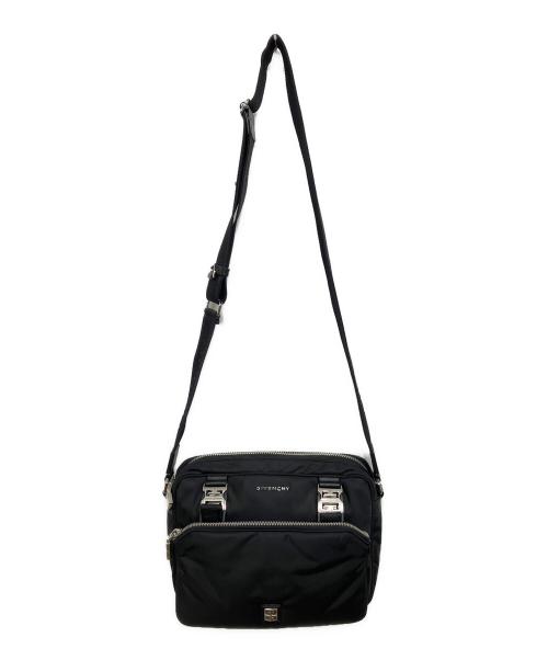 GIVENCHY（ジバンシィ）GIVENCHY (ジバンシィ) 4G ライト ダブル ポーチ メッセンジャー バッグ ブラックの古着・服飾アイテム