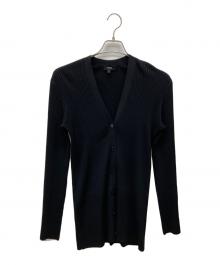 theory（セオリー）の古着「Wooster Crepe Knit Button Rib Cardi」｜ブラック