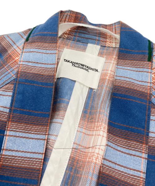 TAKAHIROMIYASHITA TheSoloIst.（タカヒロミヤシタ ザソロイスト）TAKAHIROMIYASHITA TheSoloIst. (タカヒロミヤシタ ザソロイスト) haori cowboy shirt. ブルー×レッド サイズ:SIZE 44の古着・服飾アイテム