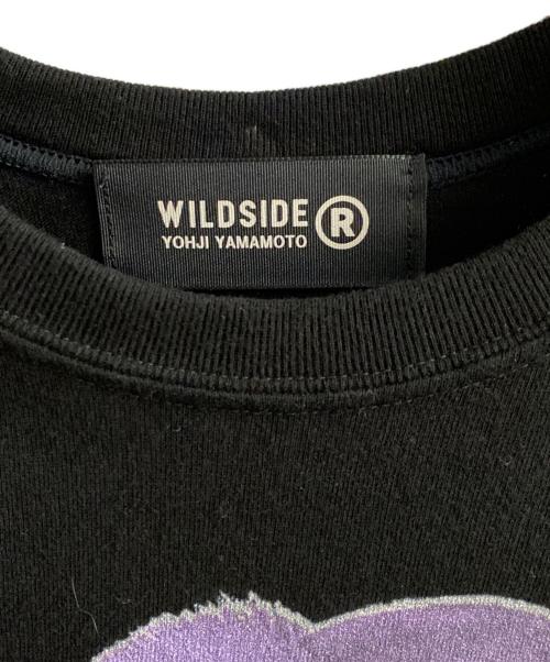WILDSIDE YOHJI YAMAMOTO（ワイルドサイド ヨウジ ヤマモト）WILDSIDE YOHJI YAMAMOTO (ワイルドサイド ヨウジ ヤマモト) サッポロ生ビール黒ラベル Collaboration T-shirt TYPE 1(Purple) ブラック サイズ:2の古着・服飾アイテム
