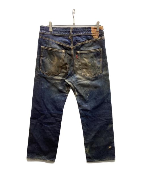 JUNYA WATANABE MAN（ジュンヤワタナベマン）JUNYA WATANABE MAN (ジュンヤワタナベマン) LEVI'S (リーバイス) BerBerJin (ベンベルジン) 綿ツイル 501ZXX 転写プリントデニム インディゴ サイズ:xsの古着・服飾アイテム