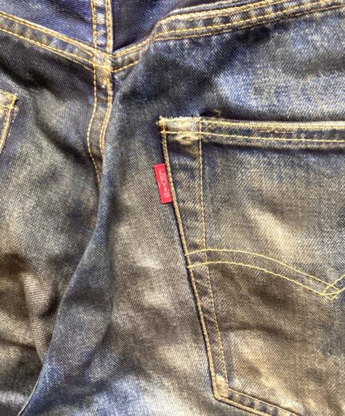 JUNYA WATANABE MAN（ジュンヤワタナベマン）JUNYA WATANABE MAN (ジュンヤワタナベマン) LEVI'S (リーバイス) BerBerJin (ベンベルジン) 綿ツイル 501ZXX 転写プリントデニム インディゴ サイズ:xsの古着・服飾アイテム