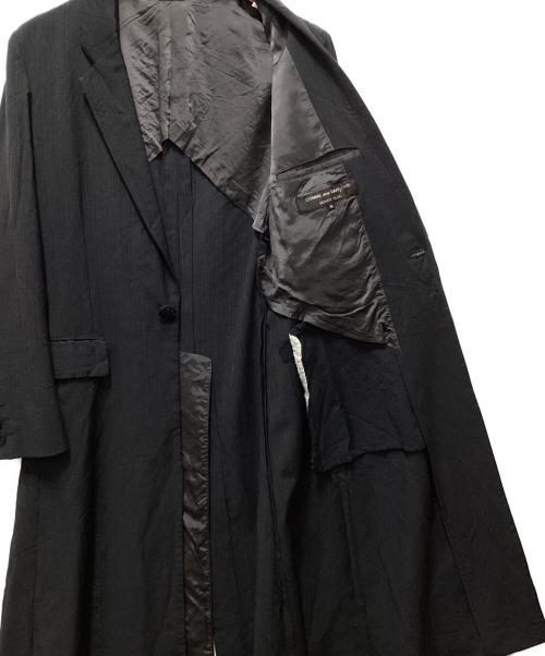 COMME des GARCONS HOMME PLUS（コムデギャルソンオムプリュス）COMME des GARCONS HOMME PLUS (コムデギャルソンオムプリュス) 特殊加工テーラードコート グレー サイズ:Ｍの古着・服飾アイテム