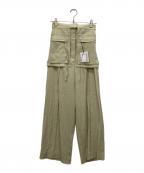 CAPRICIEUX LE'MAGEカプリシューレマージュ）の古着「スカートレイヤードパンツ」｜ベージュ