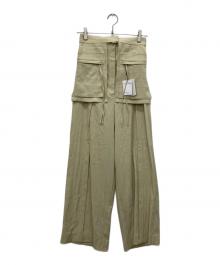 CAPRICIEUX LE'MAGE（カプリシューレマージュ）の古着「スカートレイヤードパンツ」｜ベージュ