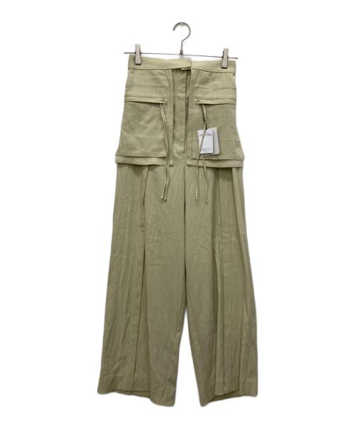 CAPRICIEUX LE'MAGE（カプリシューレマージュ）CAPRICIEUX LE'MAGE (カプリシューレマージュ) スカートレイヤードパンツ ベージュ サイズ:38の古着・服飾アイテム