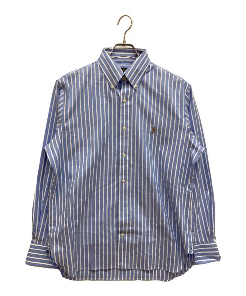 POLO RALPH LAUREN（ポロ・ラルフローレン）POLO RALPH LAUREN (ポロ・ラルフローレン) classic fit striped oxford shirt　ワンポイントシャツ ブルー サイズ:Ｍの古着・服飾アイテム