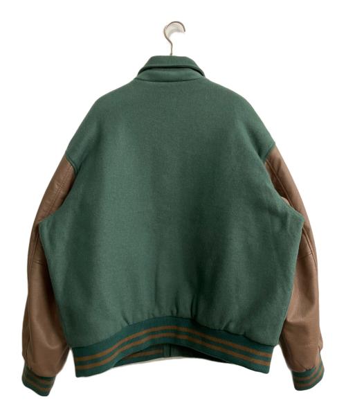 LEVI'S（リーバイス）LEVI'S (リーバイス) ROWAN スタジアムジャケット グリーン×ブラウン サイズ:Lの古着・服飾アイテム