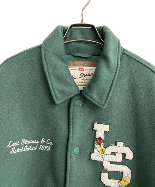 LEVI'S（リーバイス）LEVI'S (リーバイス) ROWAN スタジアムジャケット グリーン×ブラウン サイズ:Lの古着・服飾アイテム