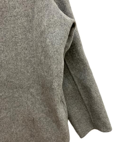 ENFOLD（エンフォルド）ENFOLD (エンフォルド) ウールリバーノーカラーコート グレー サイズ:36の古着・服飾アイテム
