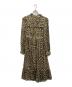Kate Spade（ケイトスペード）の古着「Leopard Print Clipped Dot Midi Dress」｜ベージュ