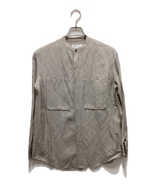 Graphpaper（グラフペーパー）Graphpaper (グラフペーパー) リネンブレンドバンドカラーシャツ ベージュ サイズ:00の古着・服飾アイテム